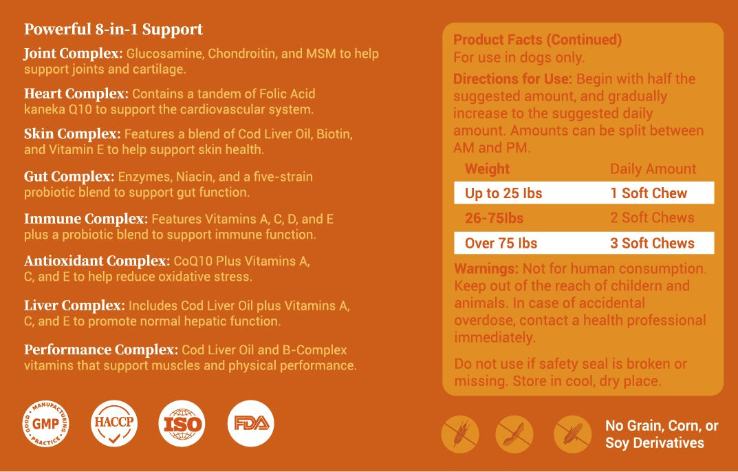 8-in-1 Multivitamin Bites for Dogs