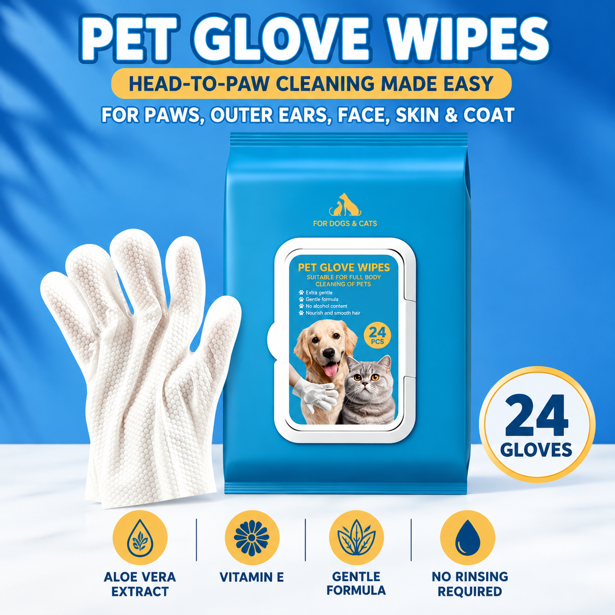 HappyTailia™ Pet Glove Wipes